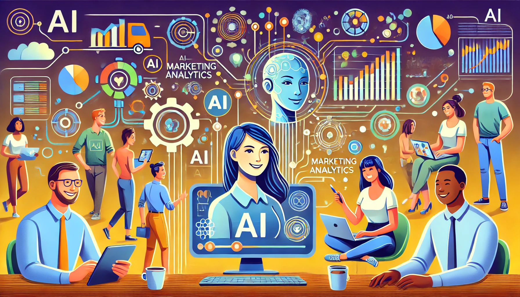 Artificial intelligence analyzing digital marketing data