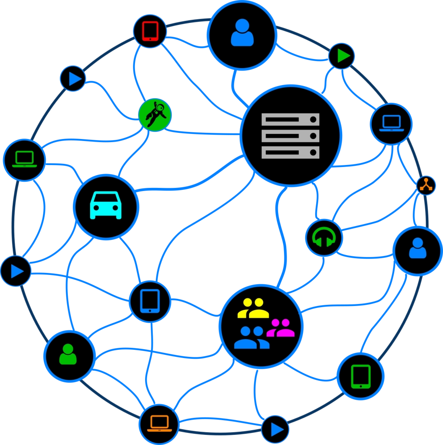 Illustration showing global digital connectivity