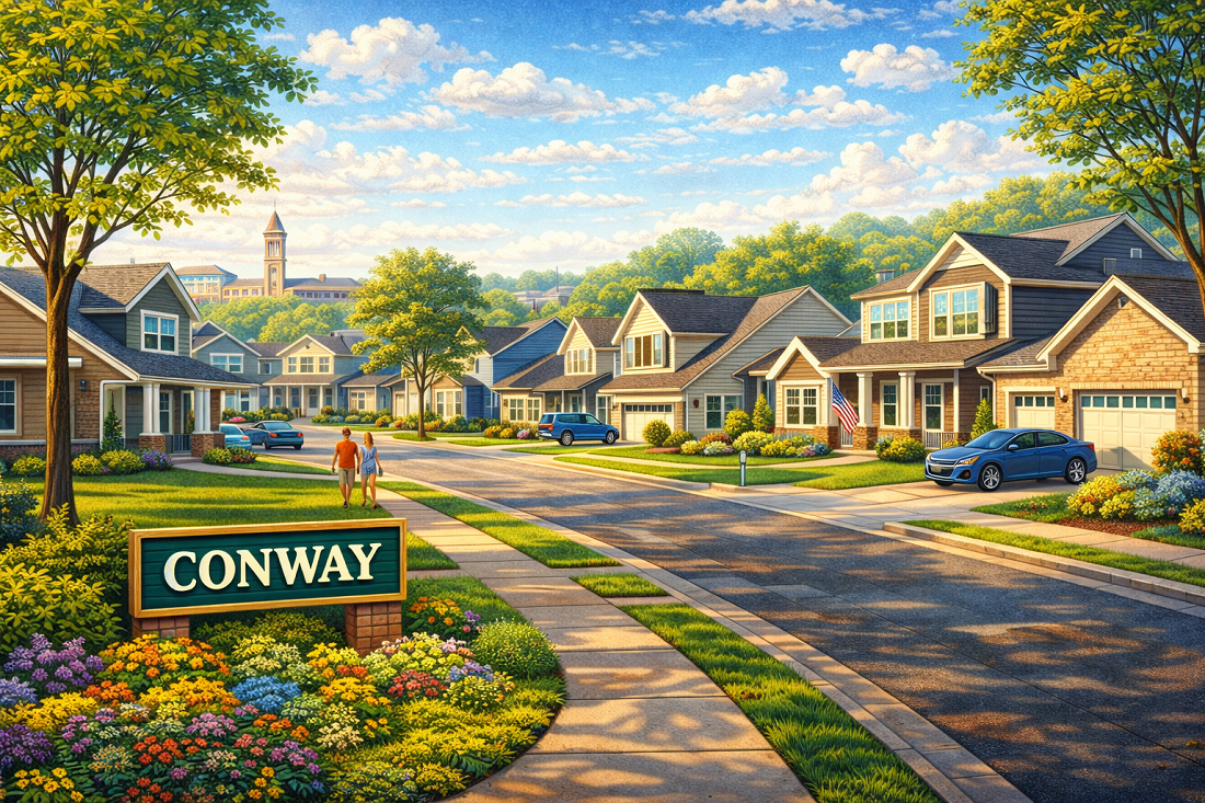 Affordable family-friendly neighborhood in Conway, Arkansas